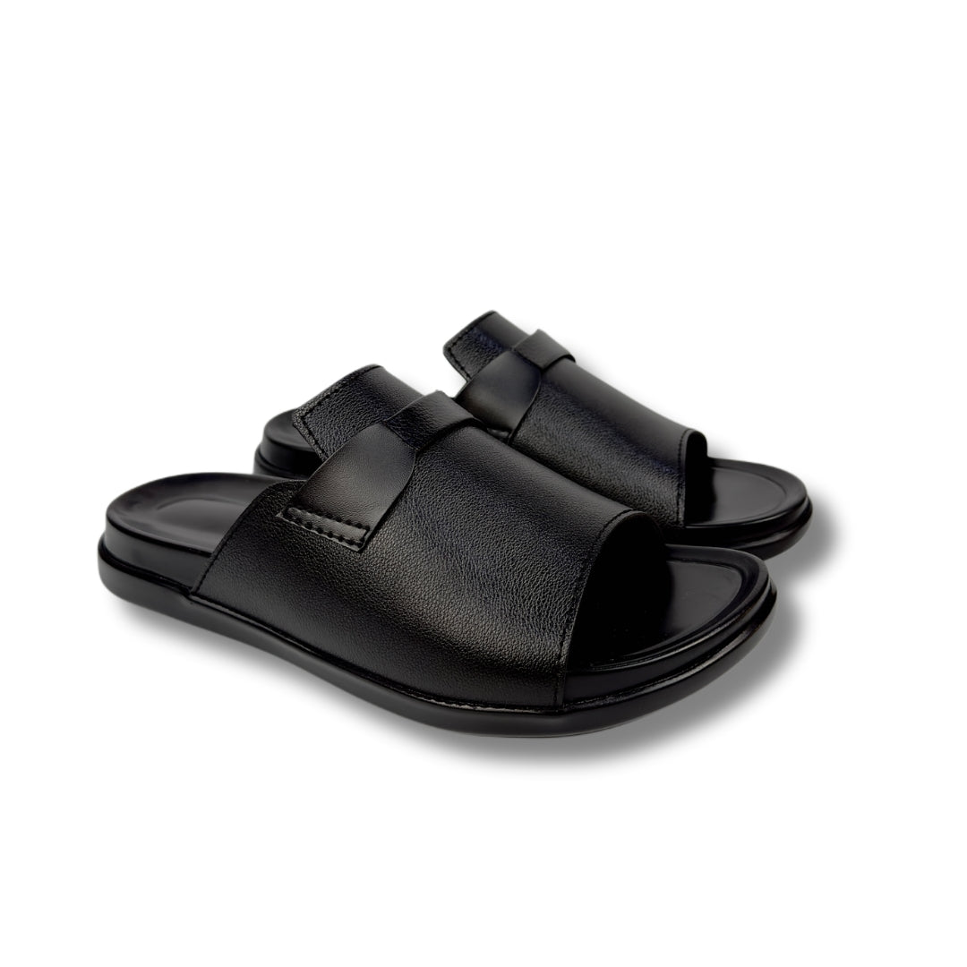 Laredo - Men's Black Calf Leather Slipper