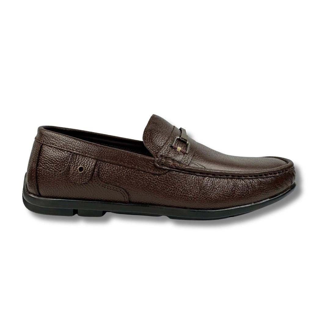 BROWN MEDICATED SOFT LEATHER LOAFER