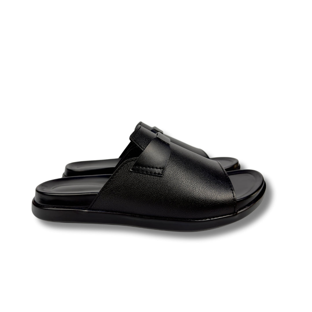 Laredo - Men's Black Calf Leather Slipper