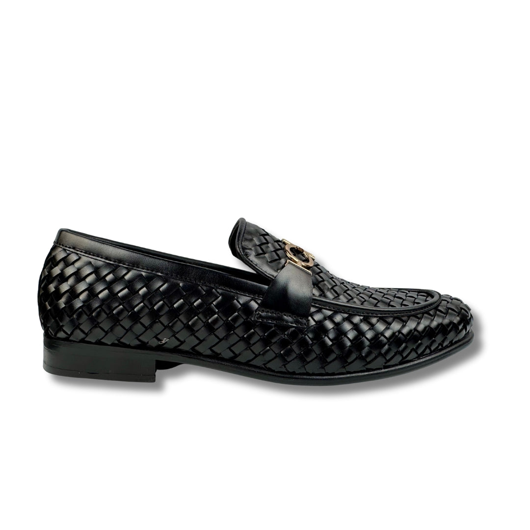 BLACK WOVEN LOAFER