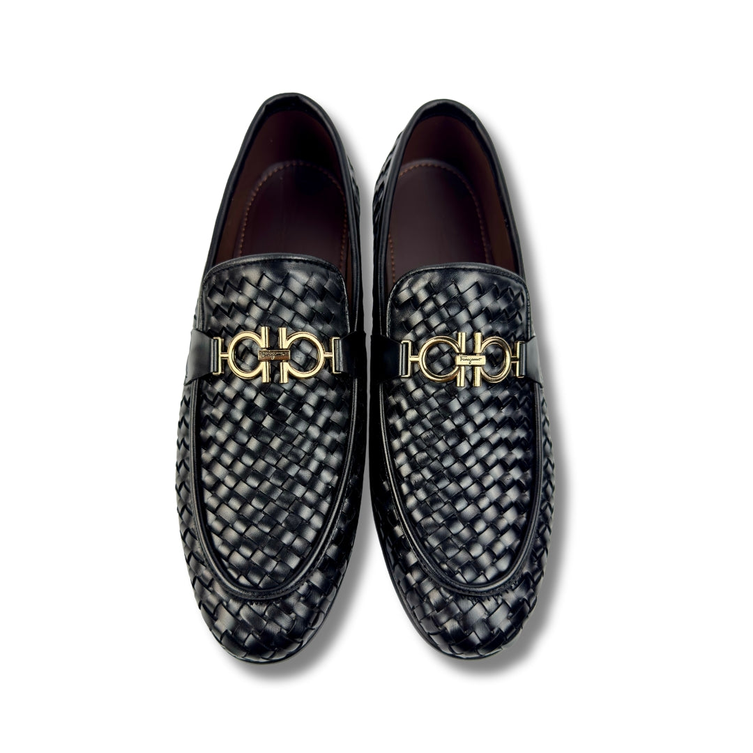BLACK WOVEN LOAFER