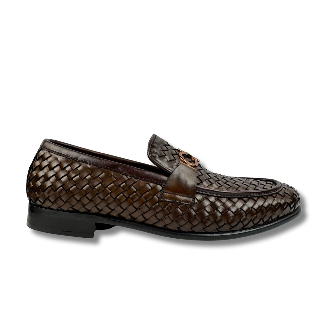 BROWN WOVEN LOAFER