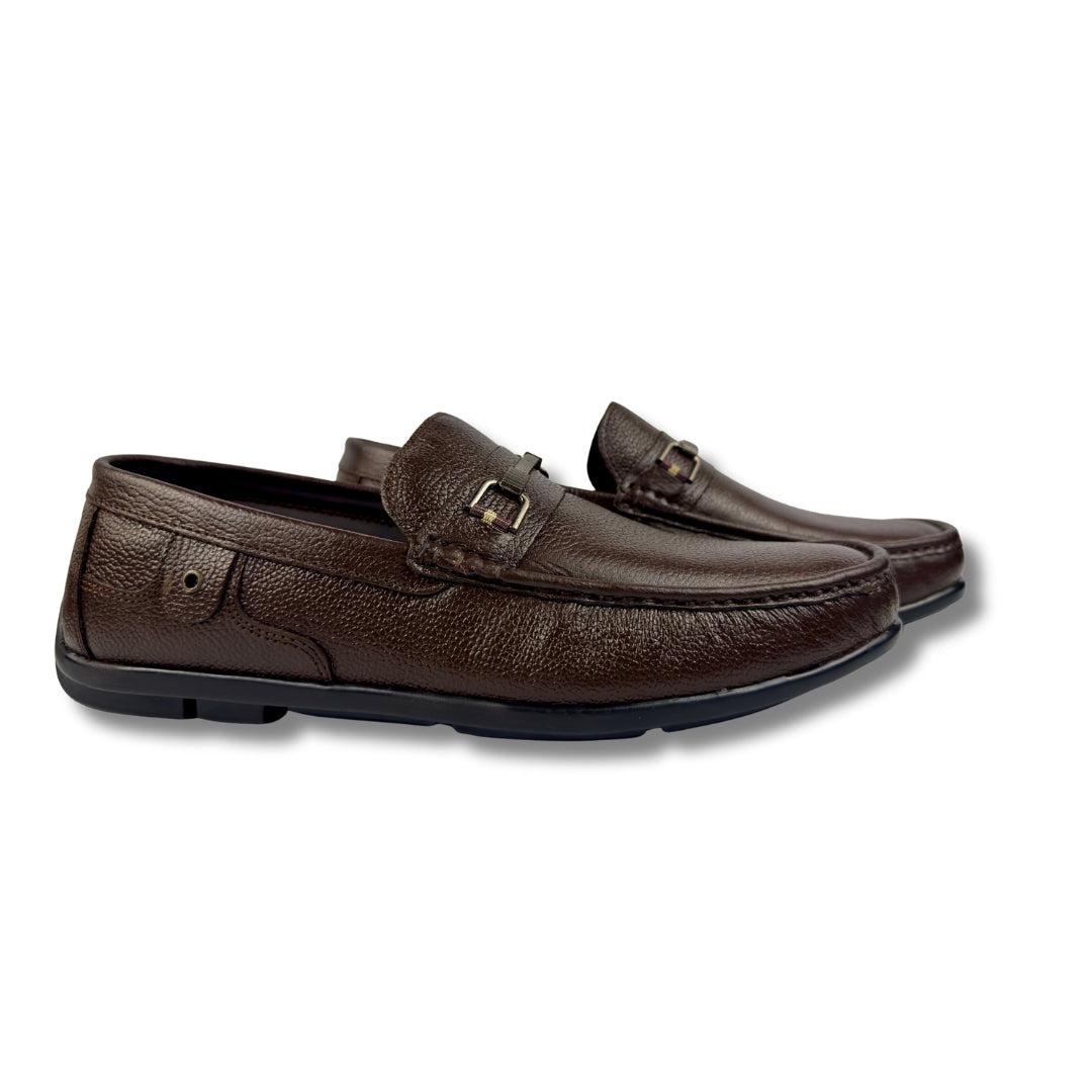 BROWN MEDICATED SOFT LEATHER LOAFER