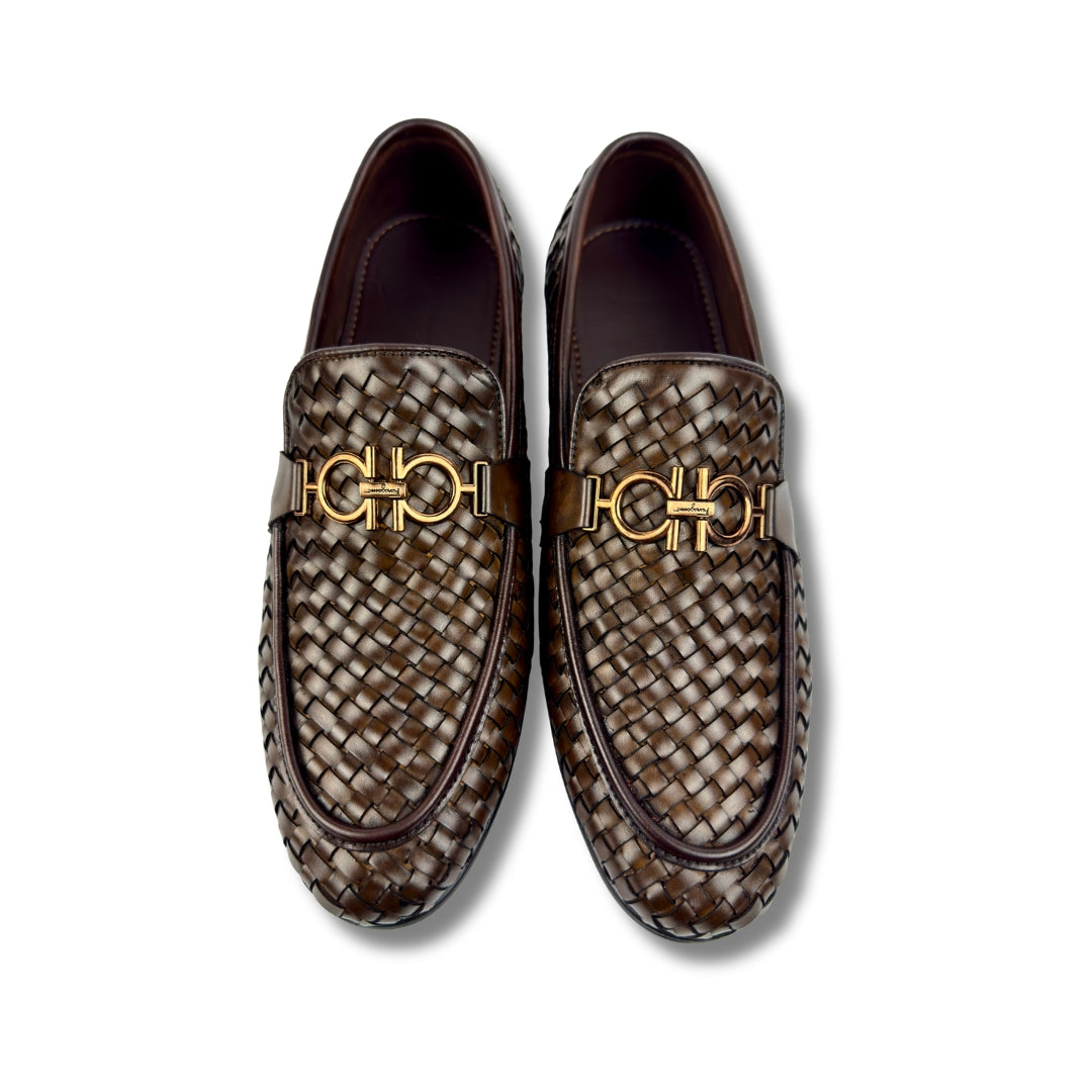 BROWN WOVEN LOAFER