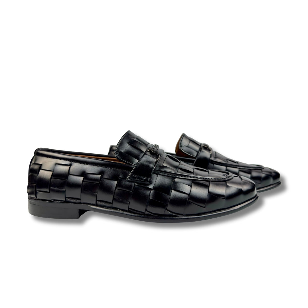 BLACK BRAIDED LOAFER