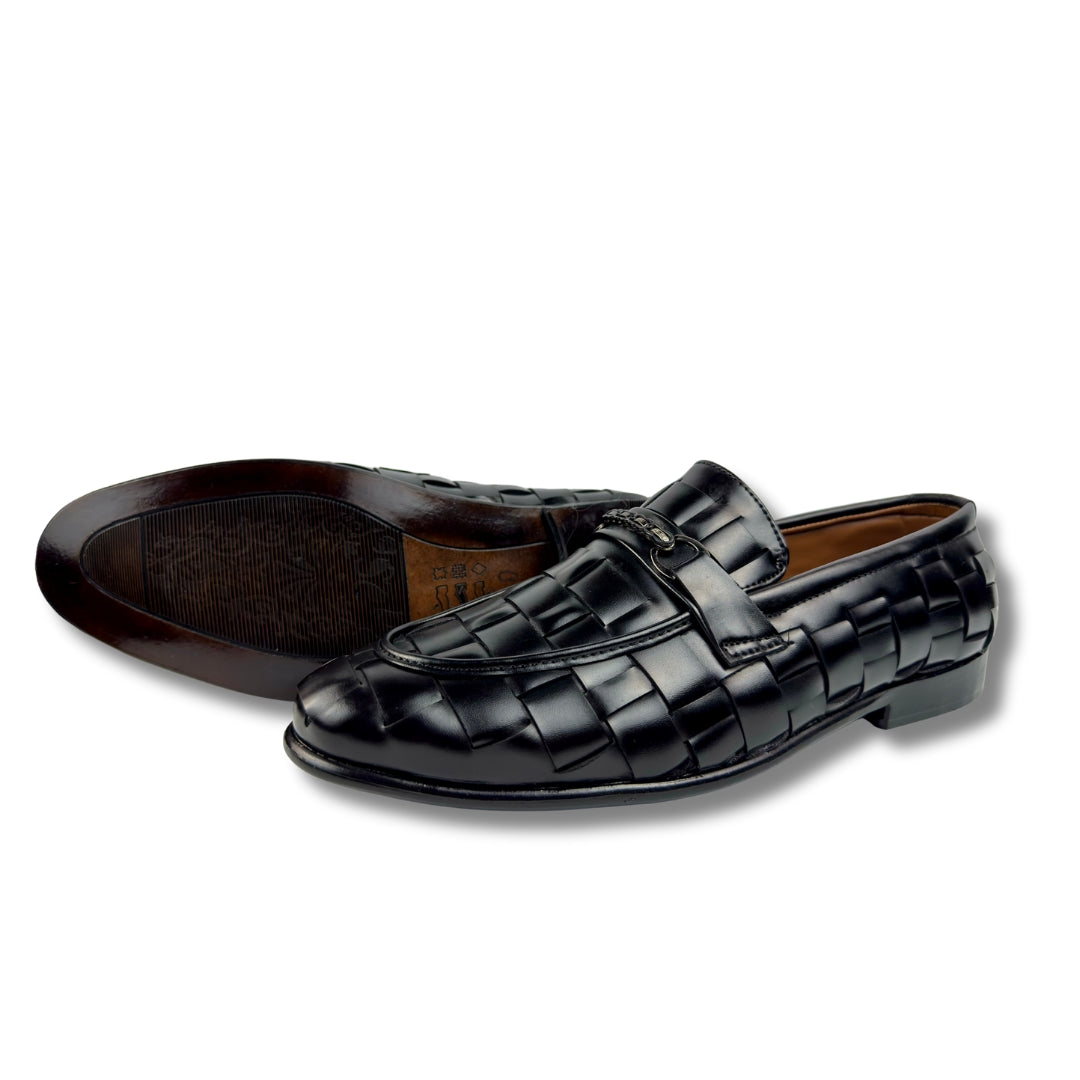 BLACK BRAIDED LOAFER