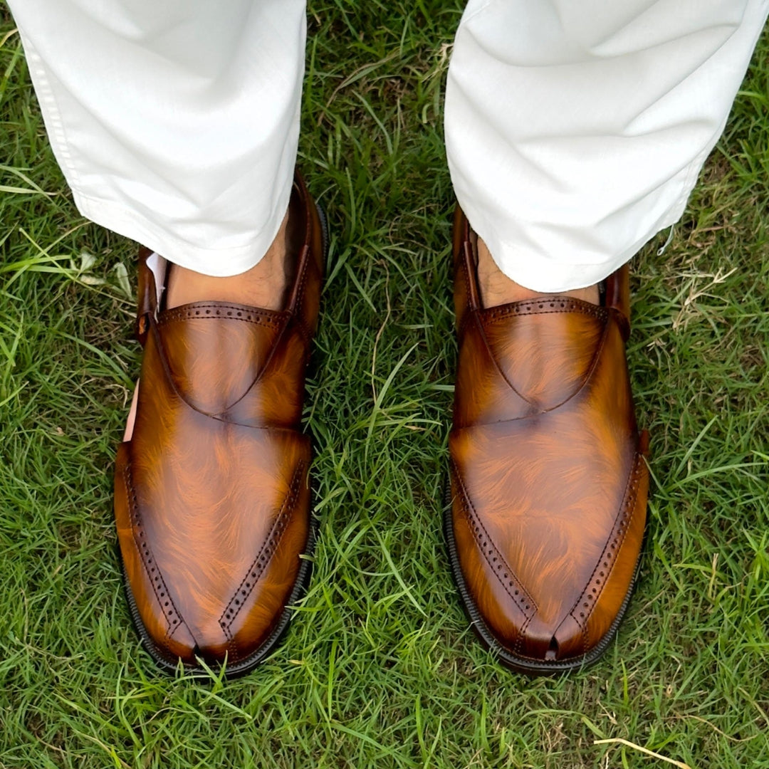 Babar-sheer leather peshawari sandal