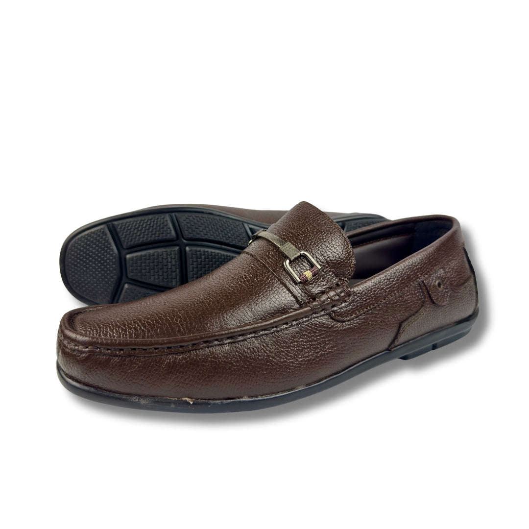 BROWN MEDICATED SOFT LEATHER LOAFER