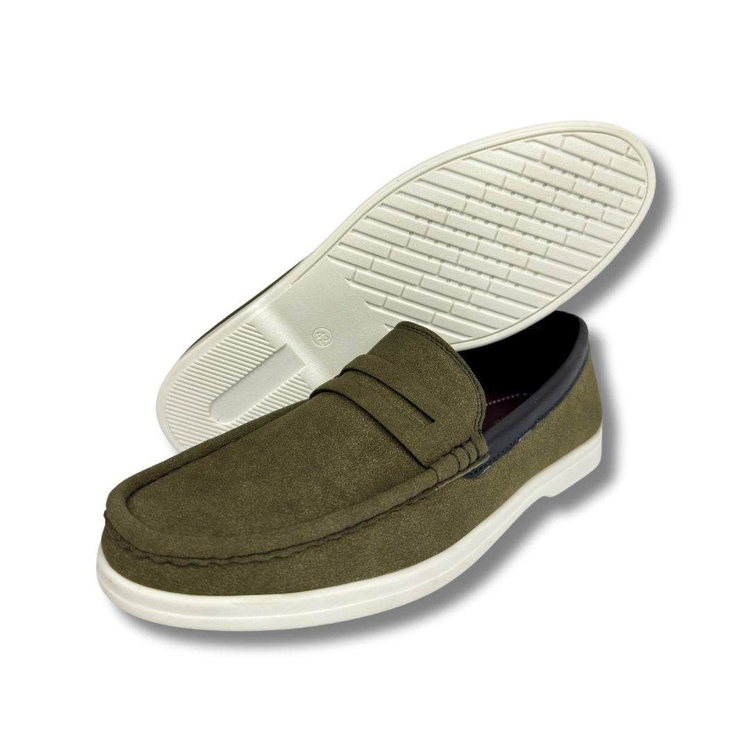Walmer - Men's Green Suede Loafer