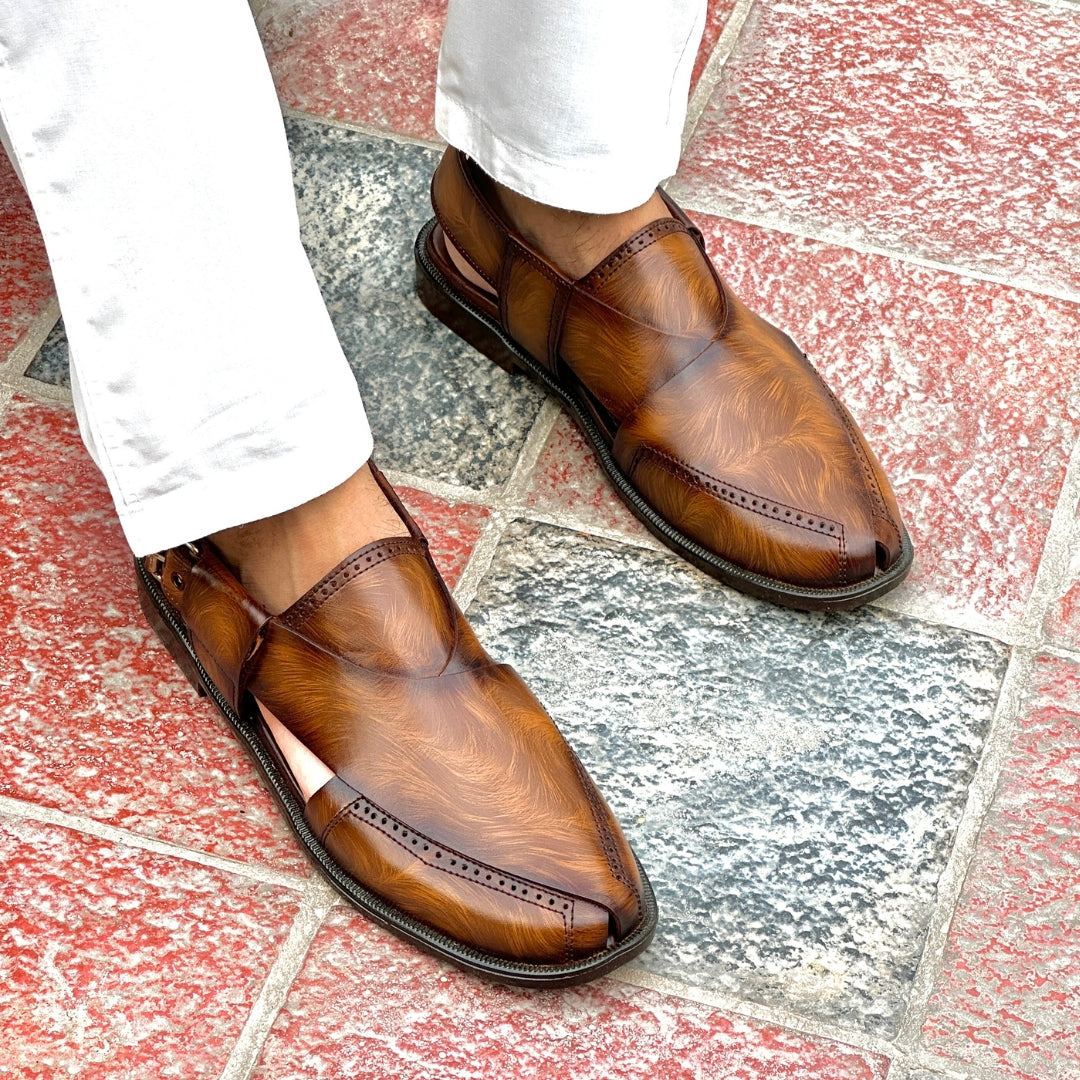 Babar-sheer leather peshawari sandal