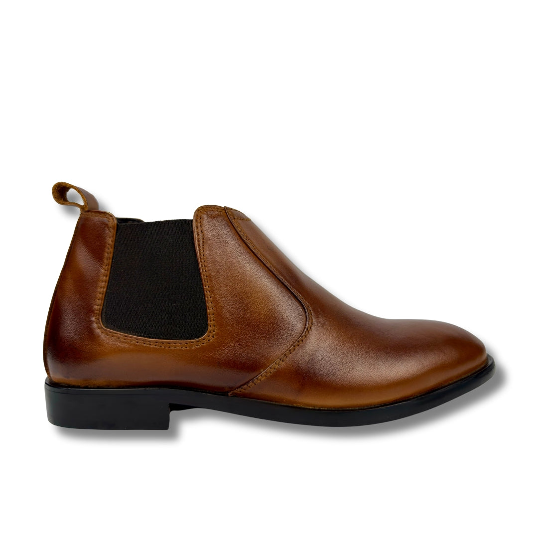 Brown Cow Leather Chelsea boots