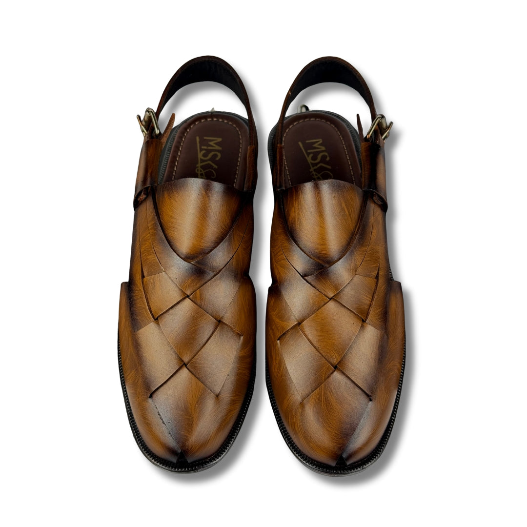 BABAR SHEER STRAPED PESHAWARI