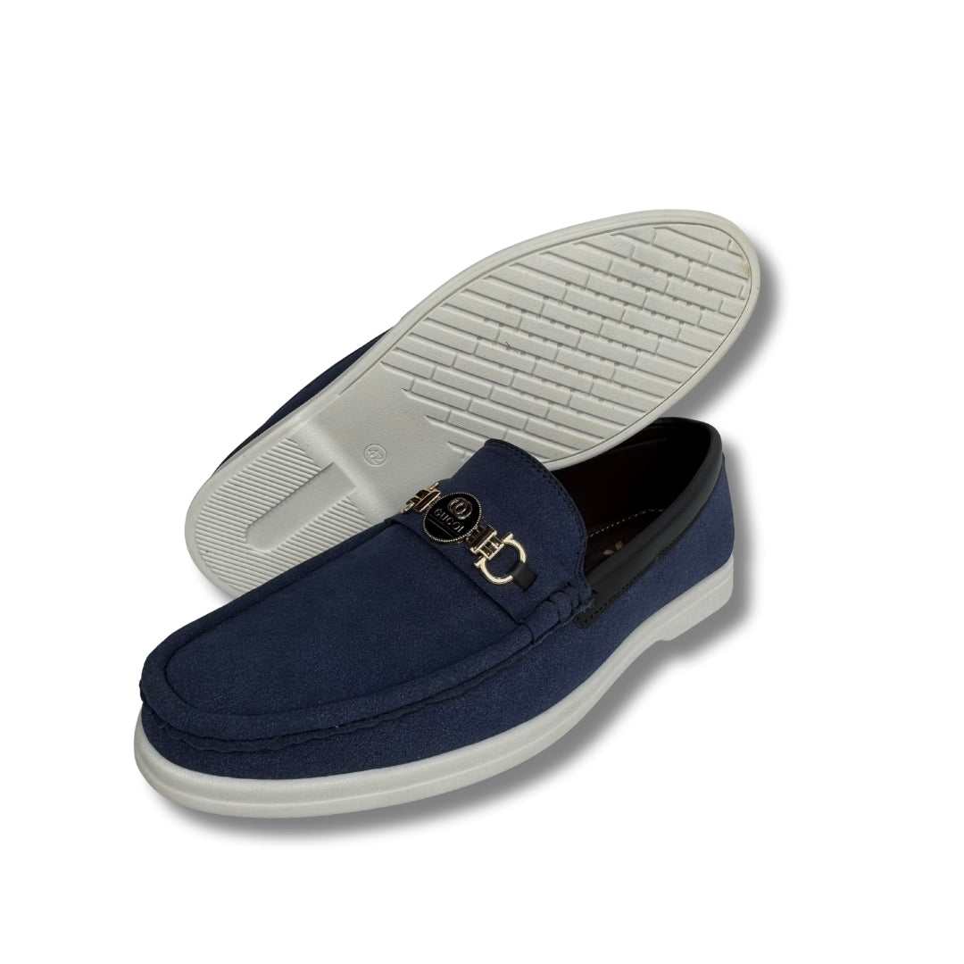 Walmer - Men's Blue Suede Loafer