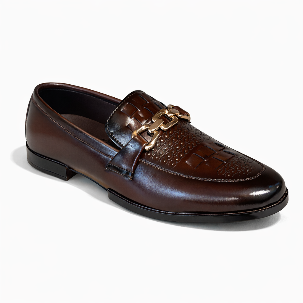 BROWN PRINTED LOAFER