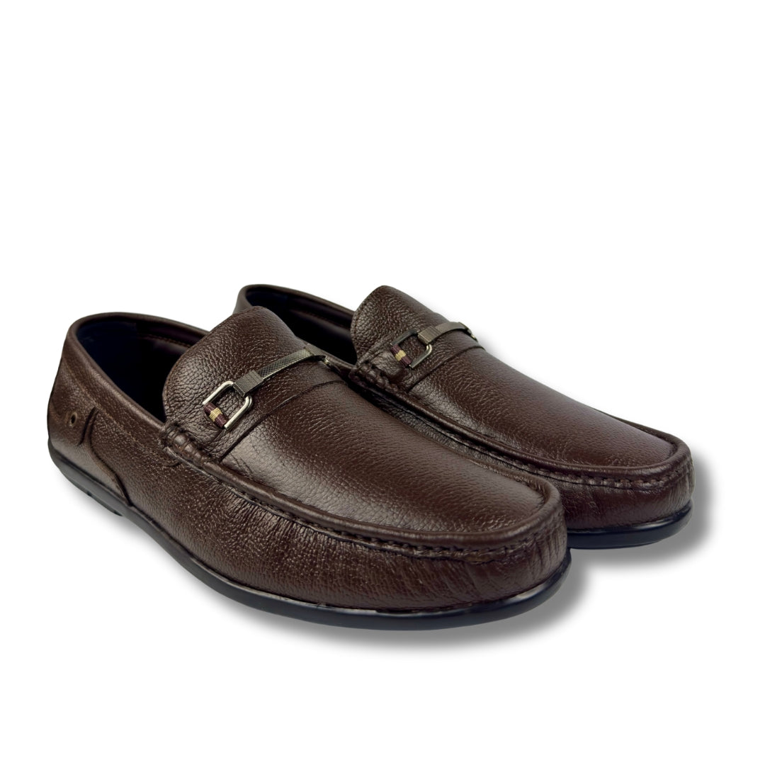 BROWN MEDICATED SOFT LEATHER LOAFER