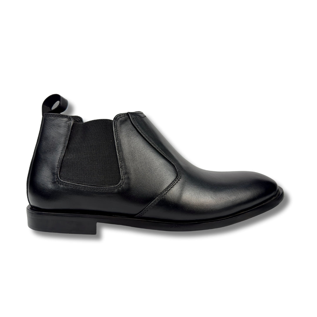 Black Cow Leather Chelsea boots
