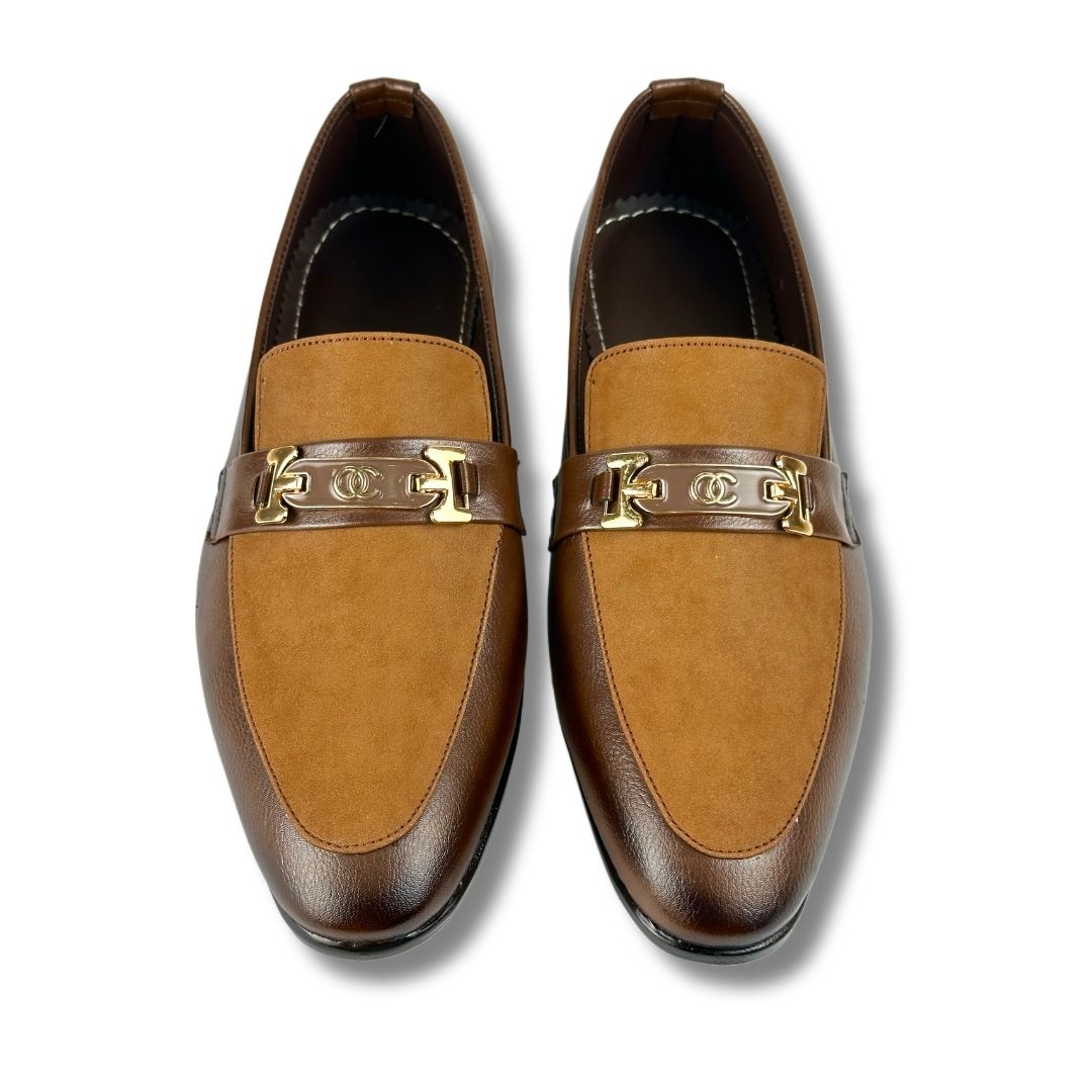 BROWN SUEDE TWO TONE LOAFER