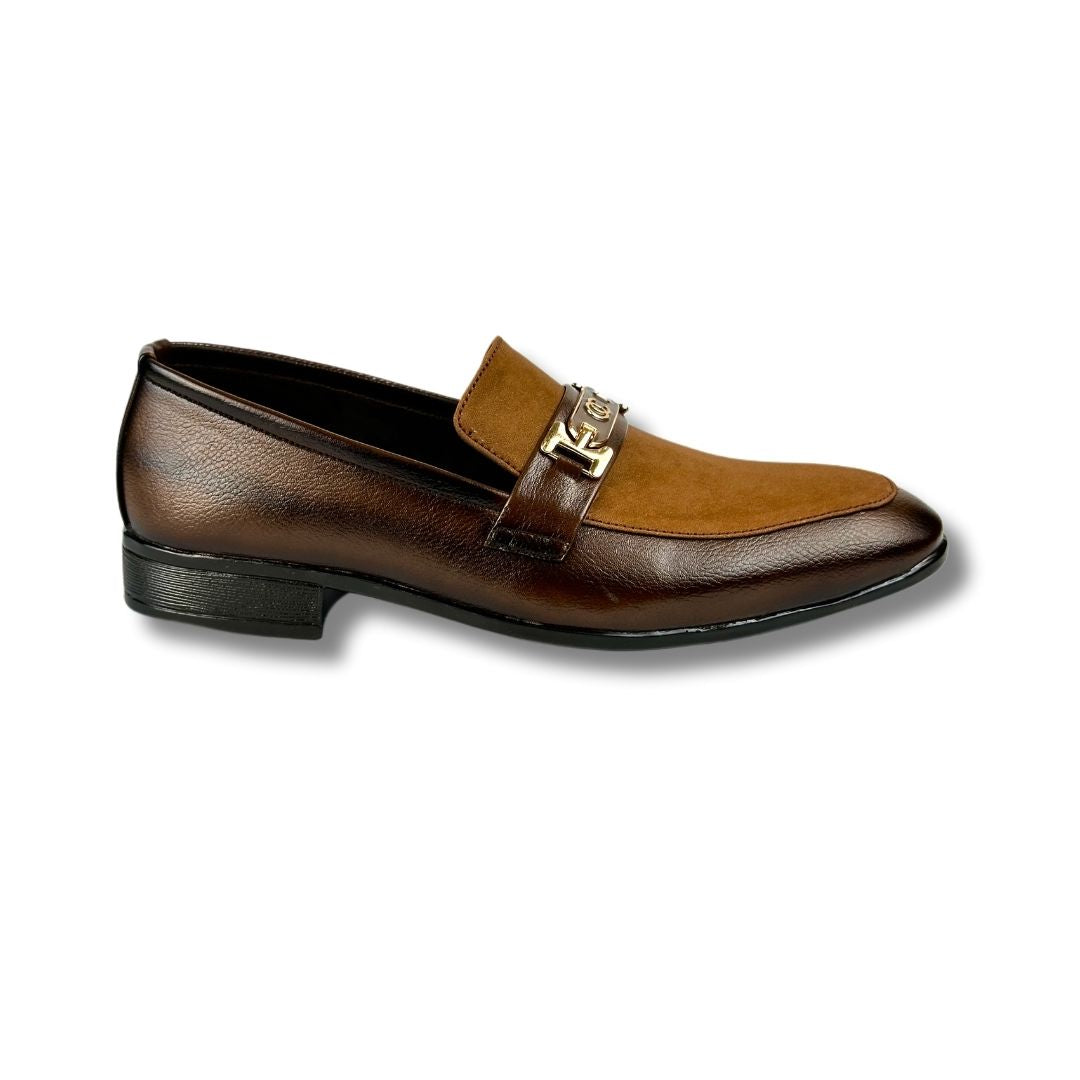 BROWN SUEDE TWO TONE LOAFER