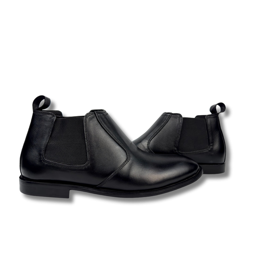 Black Cow Leather Chelsea boots