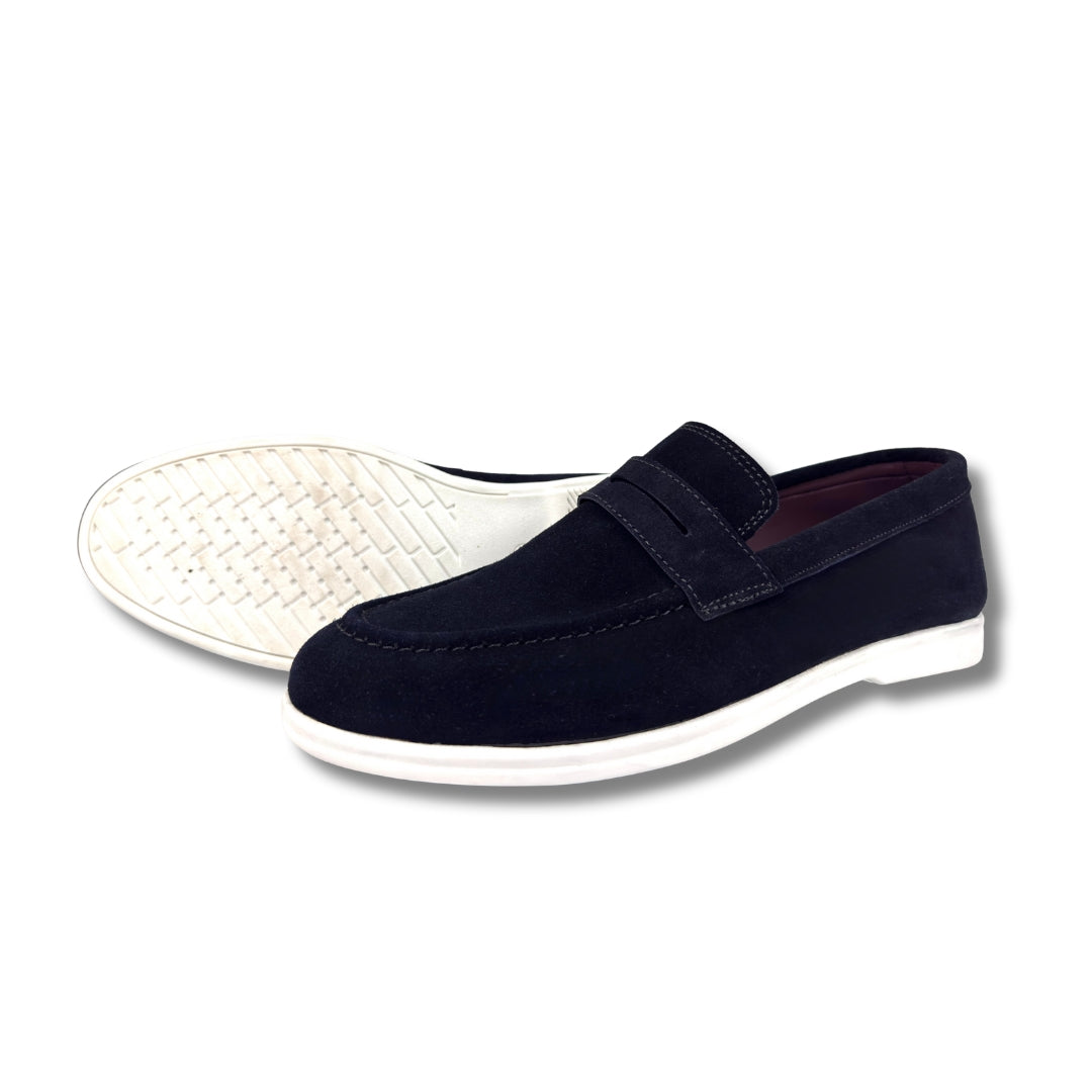 MIDNIGHT BLUE SUED LEATHER LOAFER