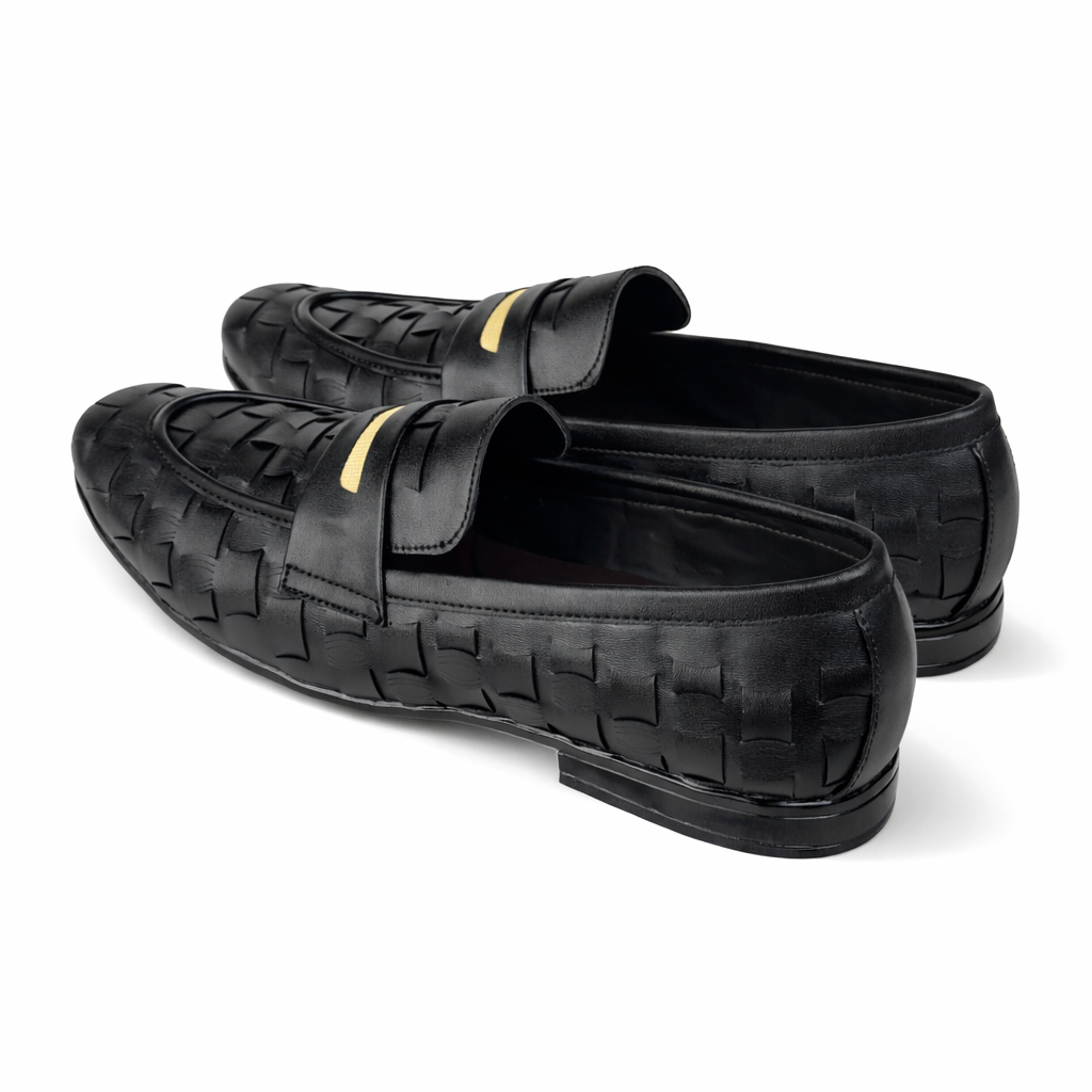 BLACK BRAIDE PENNY MEDICATED LOAFER