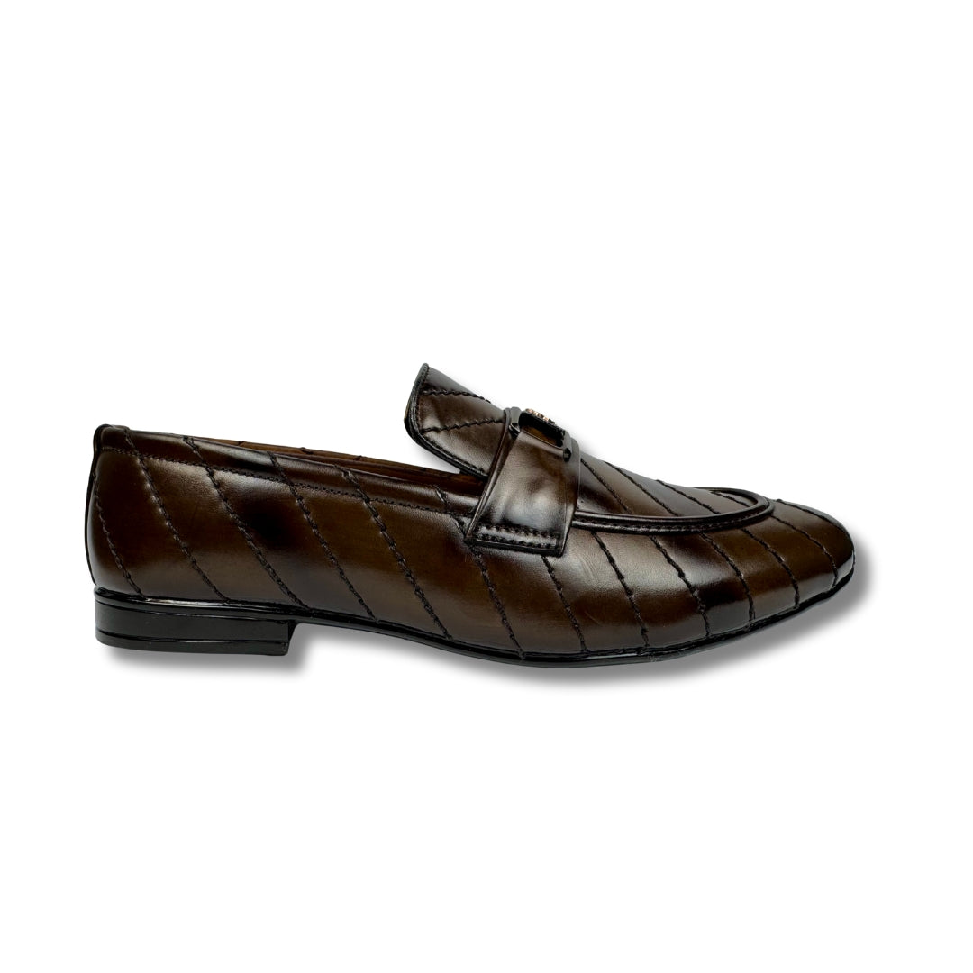 BROWN STICHED LOAFER
