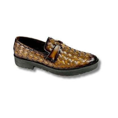 BRAIDED LIGHT BROWN LOAFER