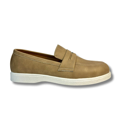 CREAM MENS MEDICATED SUED LOAFER