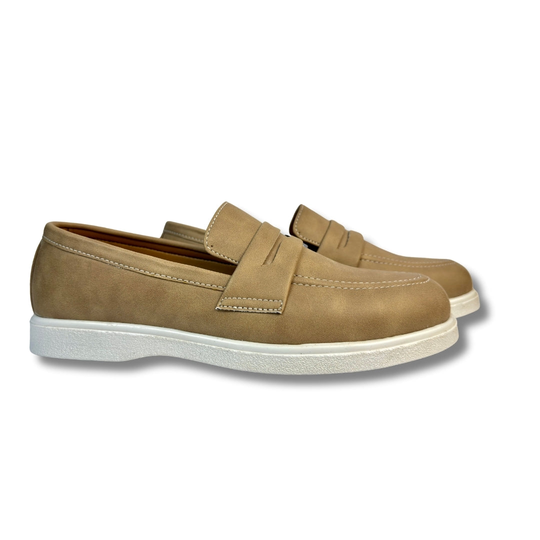 CREAM MENS MEDICATED SUED LOAFER