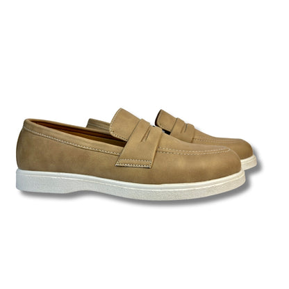 CREAM MENS MEDICATED SUED LOAFER