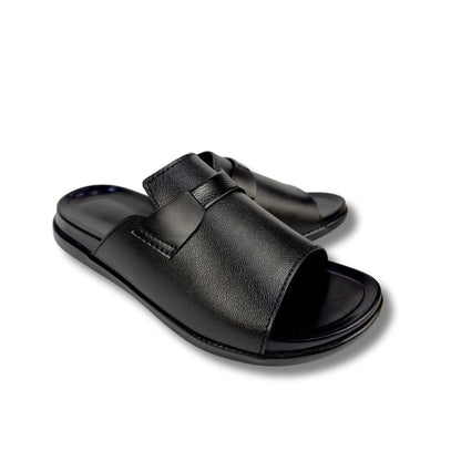 Laredo - Men's Black Calf Leather Slipper