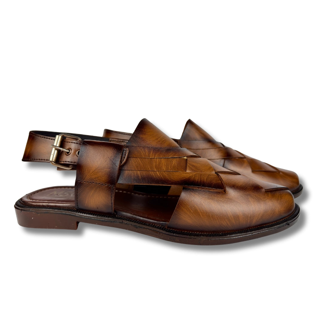 BABAR SHEER STRAPED PESHAWARI