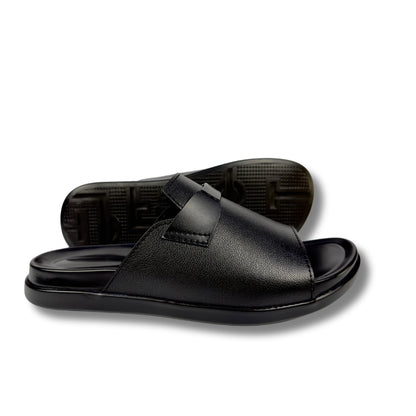 Laredo - Men's Black Calf Leather Slipper