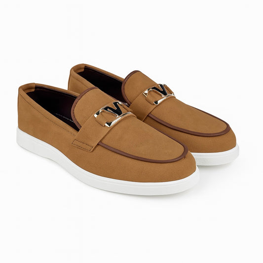 CAMEL BROWN SUEDE BUCKLE CASUAL