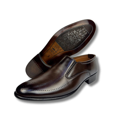Essen - Men's Dark Brown Calf Leather Loafer