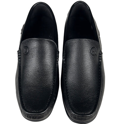BLACK MEDICATED SOFT LEATHER LOAFER