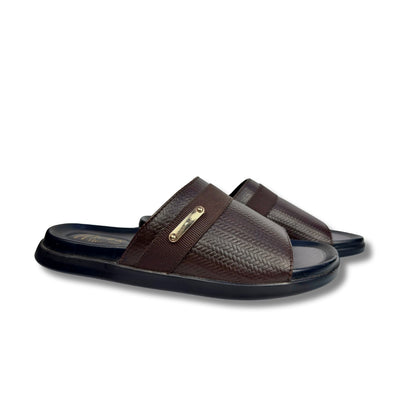 Crosby - Men's Dark Brown Calf Leather Slipper