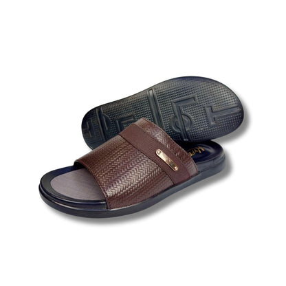 Crosby - Men's Dark Brown Calf Leather Slipper