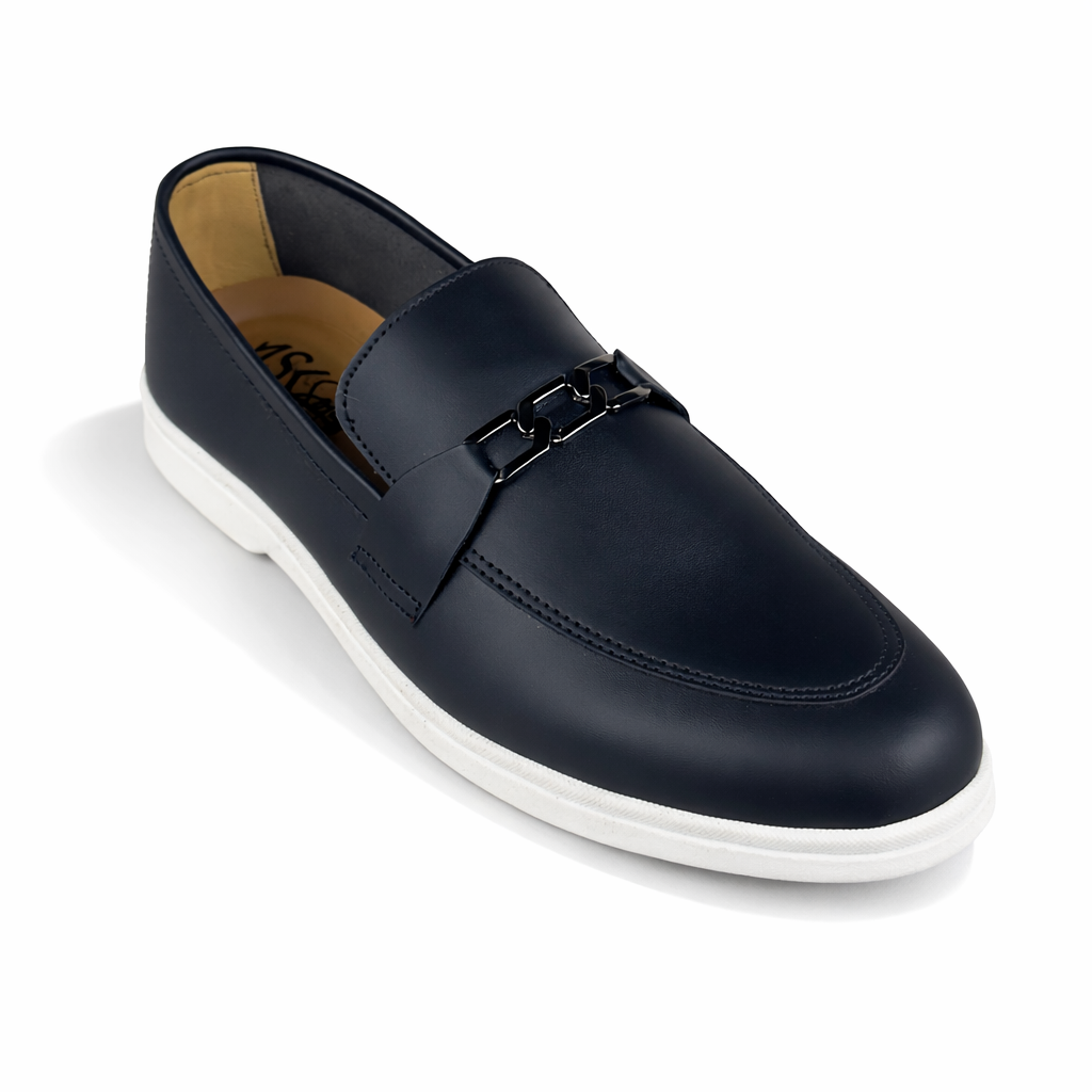 BLACK BUCKLE MEDICATED LOAFER