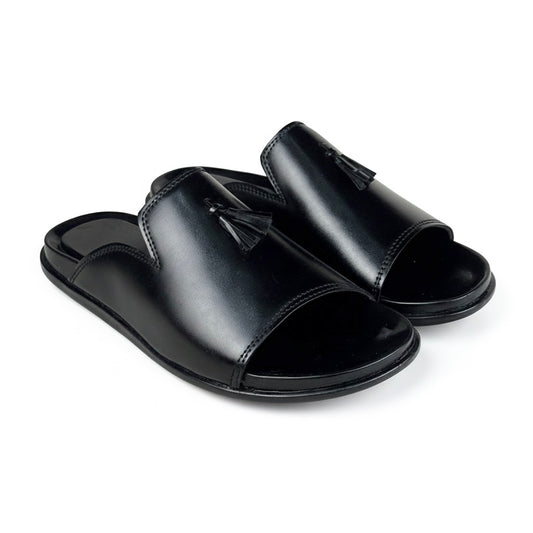 BLACK TASSEL SLIPPER
