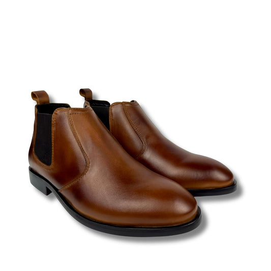Brown Cow Leather Chelsea boots