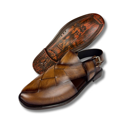 BABAR SHEER STRAPED PESHAWARI