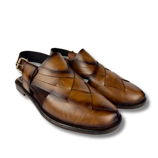 BABAR SHEER STRAPED PESHAWARI