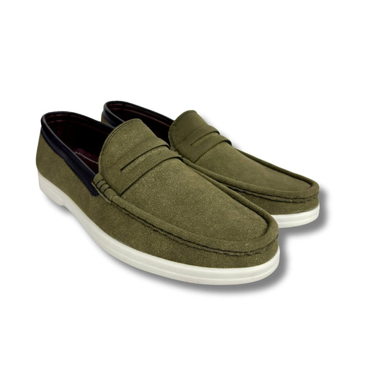 Walmer - Men's Green Suede Loafer