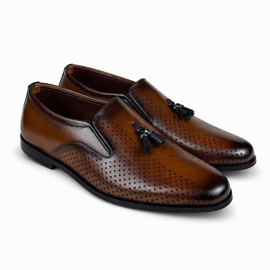 BROWN TASSEL - LEATHER SOLE