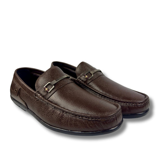 BROWN MEDICATED SOFT LEATHER LOAFER