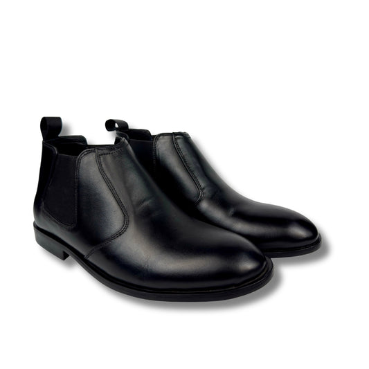 Black Cow Leather Chelsea boots