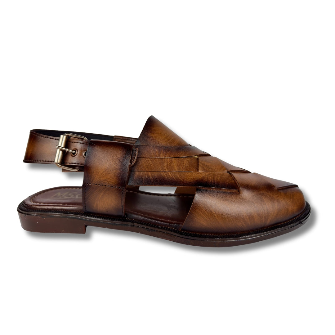 BABAR SHEER STRAPED PESHAWARI