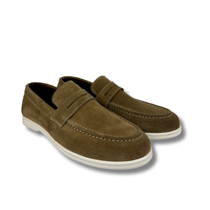 BEIGE SUED LEATHER LOAFER