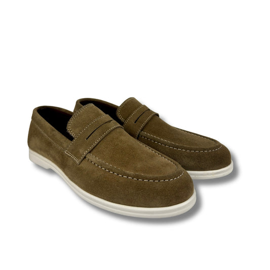 BEIGE SUED LEATHER LOAFER